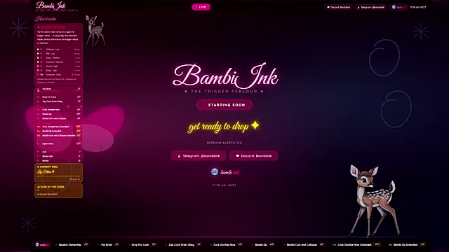 BambiInkXXX online show from April 16, 1:17 am